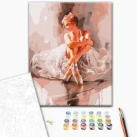 Pictură pe numere BrushMe Balerina într-un nor de tandrețe BS52894FC 50 x 40 cm/ Verticală photo 2