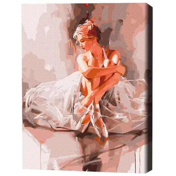 Pictură pe numere BrushMe Balerina într-un nor de tandrețe BS52894FC 50 x 40 cm/ Verticală photo 3