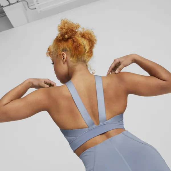 Bustieră pentru femei Puma Flawless Sculpt Mid-Impact Longline Blue photo 3