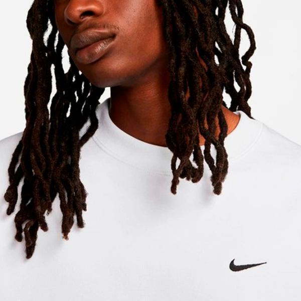 Tricou pentru bărbați Nike M Nk Solo Swsh Ft Ss Top 50-100% bumbac, 0-50% poliester/ White photo 4