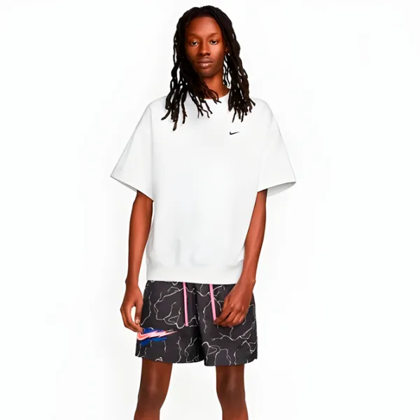 Tricou pentru bărbați Nike M Nk Solo Swsh Ft Ss Top 50-100% bumbac, 0-50% poliester/ White photo 3