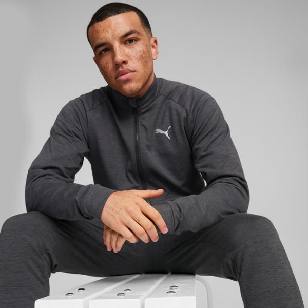 Hanorac pentru bărbați Puma Train Cloudspun Fz Jacket Drept/ Gray photo 3