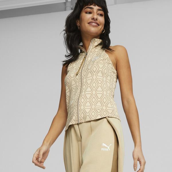 Bustieră pentru femei Puma Luxe Sport T7 Knitted Beige photo 2