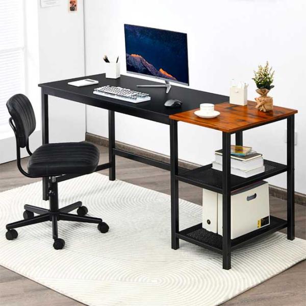 Masă de birou Costway HW67463BK MDF/ Black photo 2