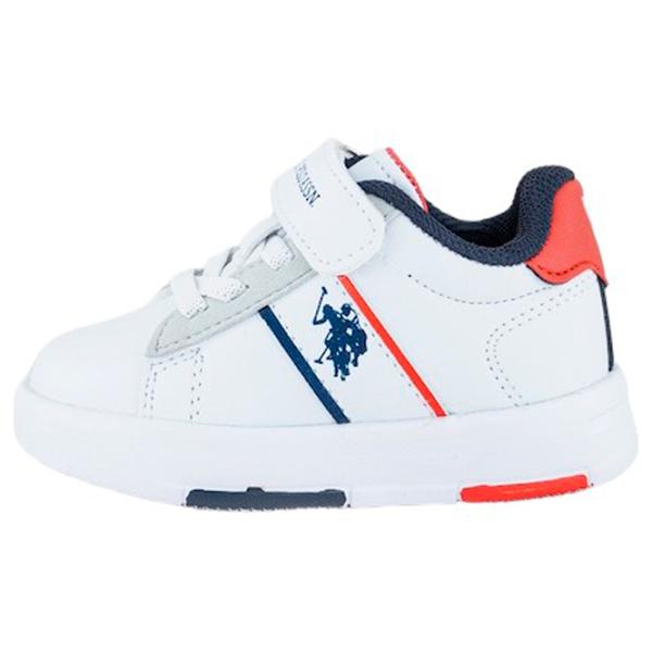 Adidași pentru băieți U.S. Polo Assn. 3W TRAVIS JR 3PR Primăvară - vară/ White photo 3