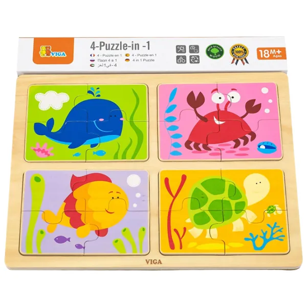 Set de puzzle-uri VIGA Sea 1.5+/ Numărul de piese: 16 photo 2