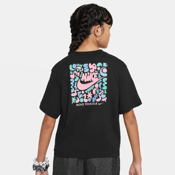 Tricou pentru fete Nike Sportswear Boxy T-Shirt  / Black photo 4 Tricou pentru fete Nike Sportswear Boxy T-Shirt  / Black photo 4