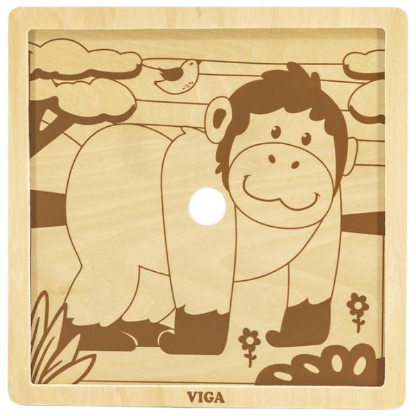Puzzle VIGA Maimuțică 2+/ Количество деталей: 9 photo 2
