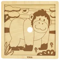 Puzzle VIGA Maimuțică 2+/ Количество деталей: 9 photo 2