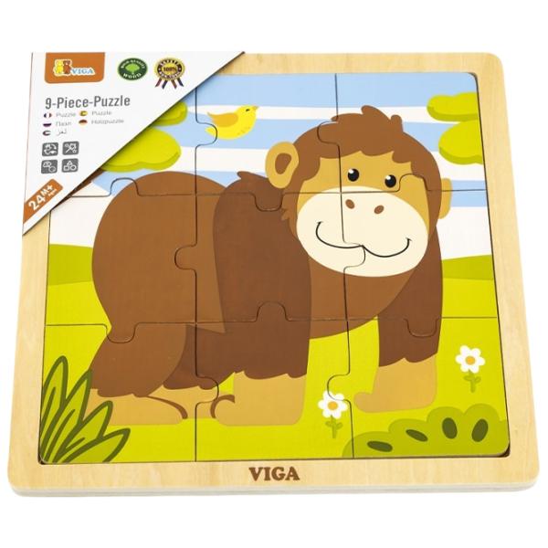 Puzzle VIGA Maimuțică 2+/ Количество деталей: 9 photo 3