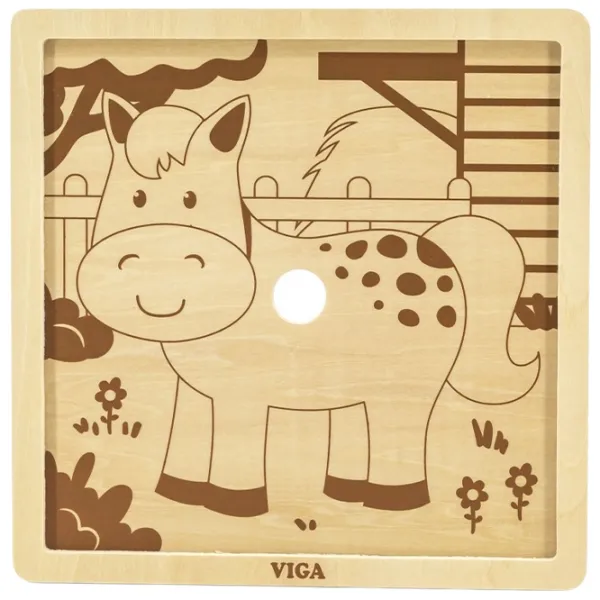 Puzzle VIGA Cal 2+/ Numărul de piese: 9 photo 2