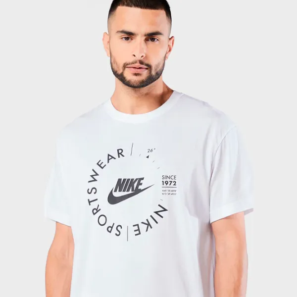 Футболка для мужчин Nike M Nsw Spu SS Tee 59% хлопок, 41% полиэстер/ Белый photo 3