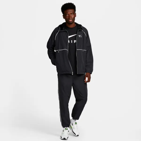 Tricou pentru bărbați Nike Shirt Sportswear Air Hybrid 100% bumbac/ Black photo 3