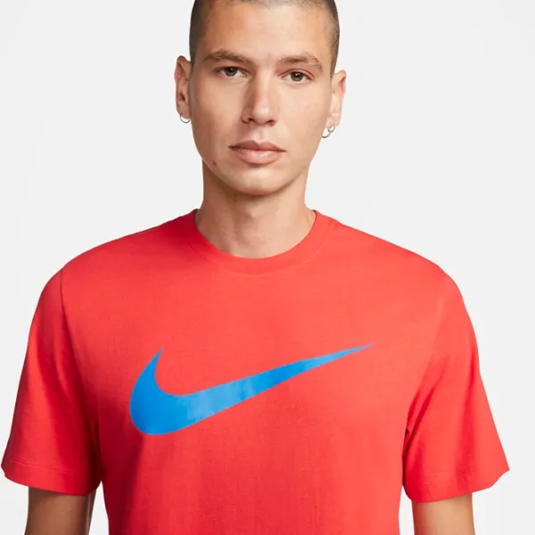 Tricou pentru bărbați Puma Shirt Sportswear Icon Swoosh 100% bumbac/ Orange photo 3