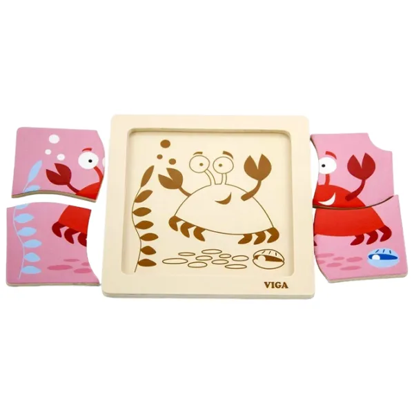 Puzzle VIGA Краб 1.5+/ Количество деталей: 4 photo 2