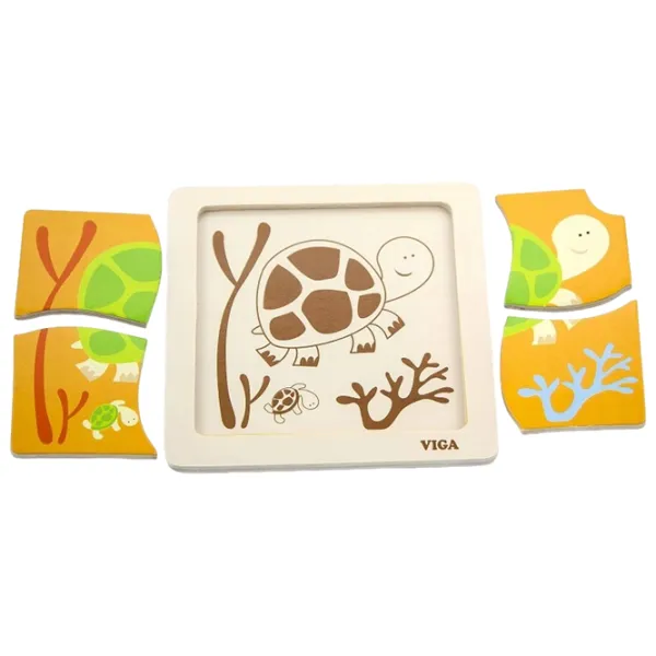 Puzzle VIGA Черепаха 1.5+/ Количество деталей: 4 photo 2