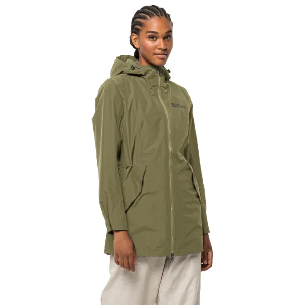 Ветровка для женщин Jack Wolfskin Dakar Parka W Демисезон/ Зелёный photo 2