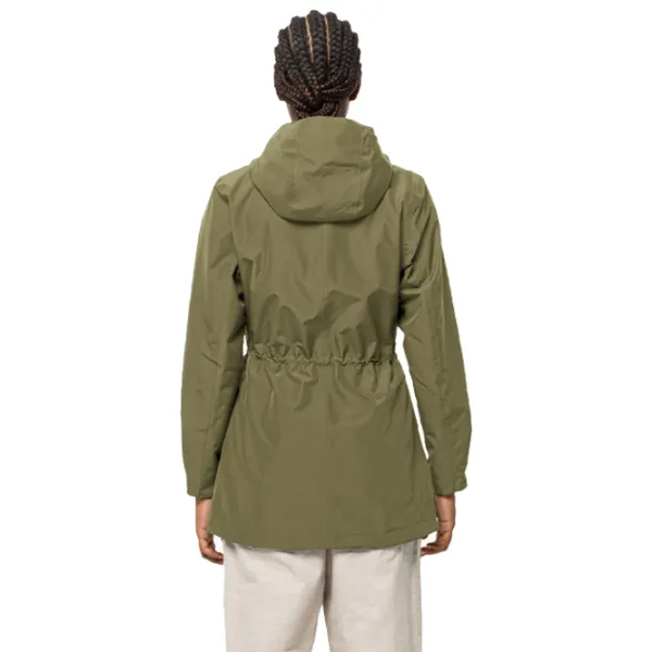 Ветровка для женщин Jack Wolfskin Dakar Parka W Демисезон/ Зелёный photo 3