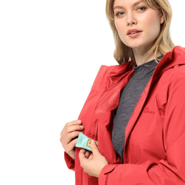 Ветровка для женщин Jack Wolfskin Robury 2L Jkt W Демисезон/ Красный photo 4