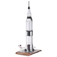 Puzzle 3D CubicFun Racheta Saturn V 5+/ Numărul de piese: 24 photo 2