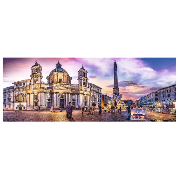 Пазл 2D Trefl 500 Panorama Piazza Navona, Rome 9+/ Количество деталей: 500 photo 2