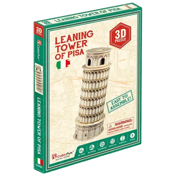 Пазл 3D CubicFun Tower of Pisa 3+/ Количество деталей: 8 photo 3