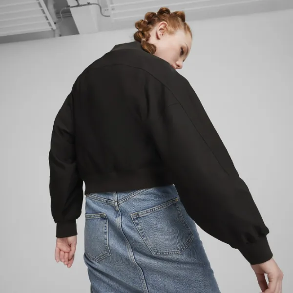 Jachetă pentru femei Puma Classics Shiny Bomber Demisezon/ Black photo 3