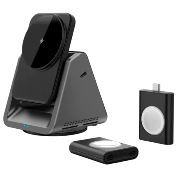 Încărcător wireless WIWU Coolpad Magnetic 3 in 1 Black photo 2