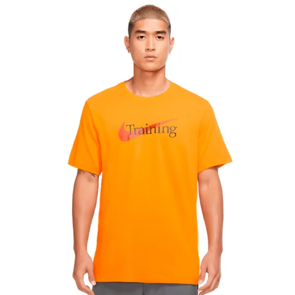 Футболка для мужчин Nike Shirt Swoosh Training 57% хлопок, 43% полиэстер/ Оранжевый photo 2