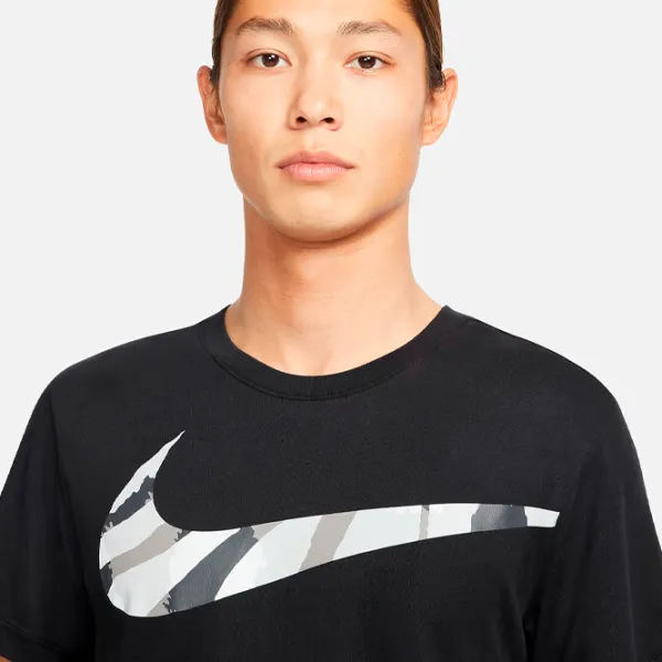 Футболка для мужчин Nike Shirt Dri-Fit Sport Clash 57% хлопок, 43% полиэстер/ Черный photo 3