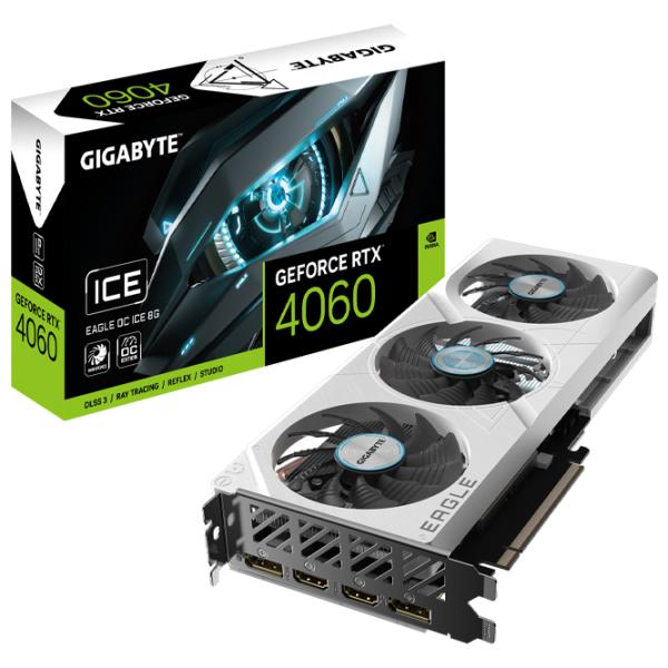 Placă video Gigabyte GeForce RTX 4060 EAGLE OC ICE PCI Express x16 4.0 / 8 GB photo 6 Placă video Gigabyte GeForce RTX 4060 EAGLE OC ICE PCI Express x16 4.0 / 8 GB photo 6