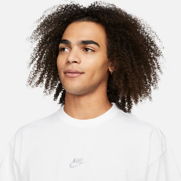 Tricou pentru bărbați Nike Shirt Sportswear Premium Essentials 100% bumbac/ White photo 4
