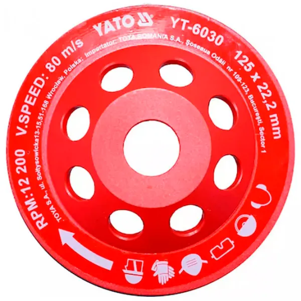 Алмазная чаша для шлифовки Yato YT6030  photo 2