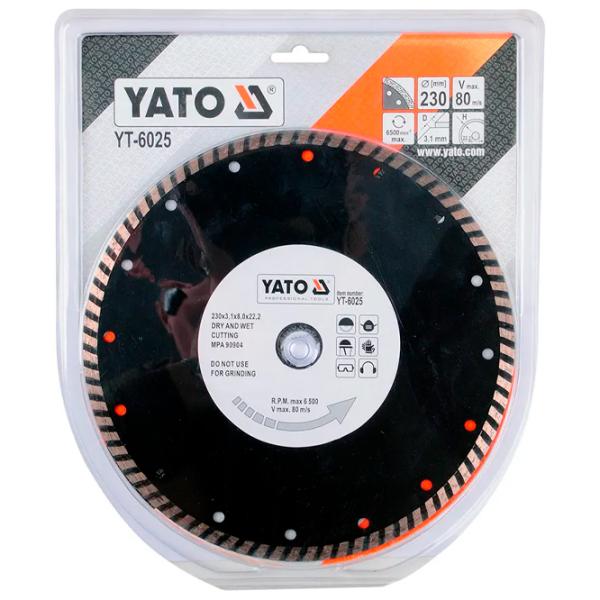 Диск алмазный сплошной Yato YT6025  photo 2