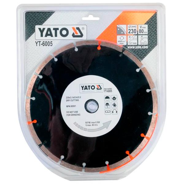 Алмазный отрезной диск Yato YT6005  photo 2