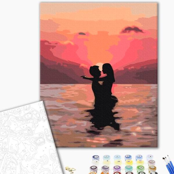 Картина по номерам BrushMe Влюбленные на закате BS37563 50 x 40 см/ Вертикальная photo 2 Картина по номерам BrushMe Влюбленные на закате BS37563 50 x 40 см/ Вертикальная photo 2