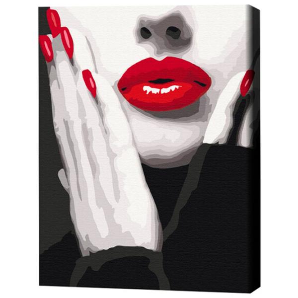 Картина по номерам BrushMe Эффектный красный BS51491 50 x 40 см/ Вертикальная photo 3