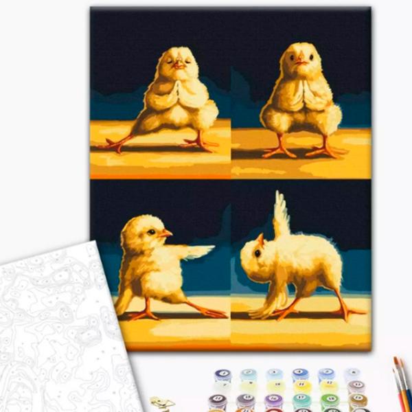 Картина по номерам BrushMe Йога-цыпленок 2 BS53570FC 50 x 40 см/ Вертикальная photo 2 Картина по номерам BrushMe Йога-цыпленок 2 BS53570FC 50 x 40 см/ Вертикальная photo 2