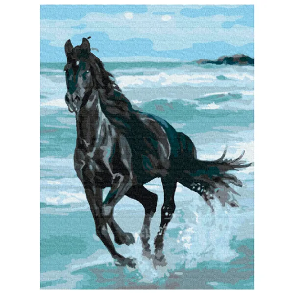 Картина по номерам BrushMe Чёрная лошадь BS29330 50 x 40 см/ Вертикальная photo 4 Картина по номерам BrushMe Чёрная лошадь BS29330 50 x 40 см/ Вертикальная photo 4