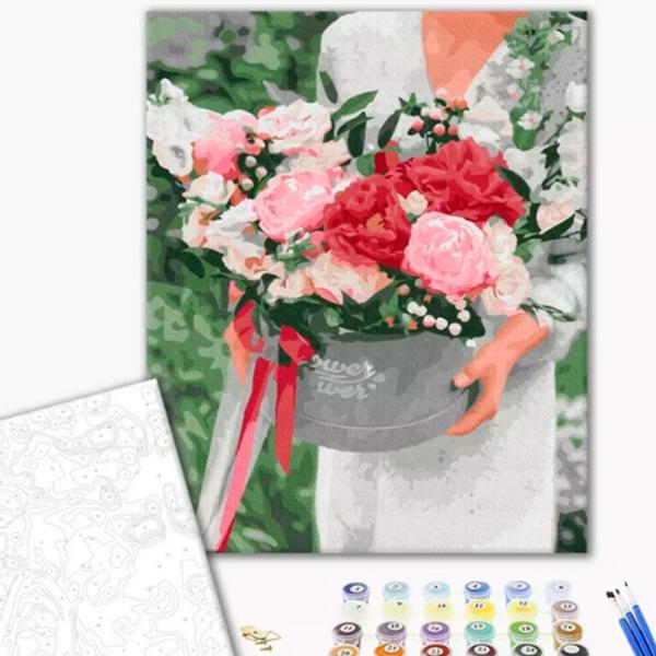 Картина по номерам BrushMe Цветы в подарок BS52851FC 50 x 40 см/ Вертикальная photo 2