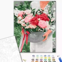 Pictură pe numere BrushMe Flori în dar BS52851FC 50 x 40 cm/ Verticală photo 2