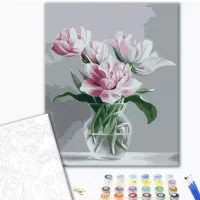 Pictură pe numere BrushMe Vaza cu gingășie BS51471FC 50 x 40 cm/ Verticală photo 2