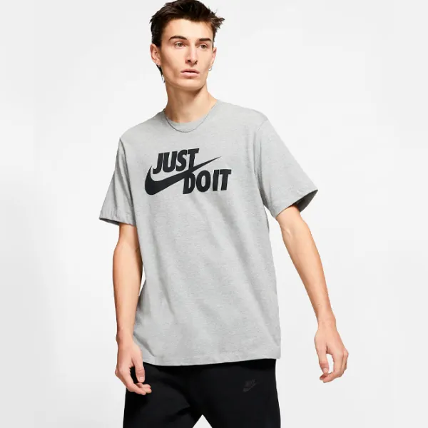 Tricou pentru bărbați Nike Shirt Sportswear "Just Do Lt" Swoosh Tee 100% bumbac/ Gray photo 3