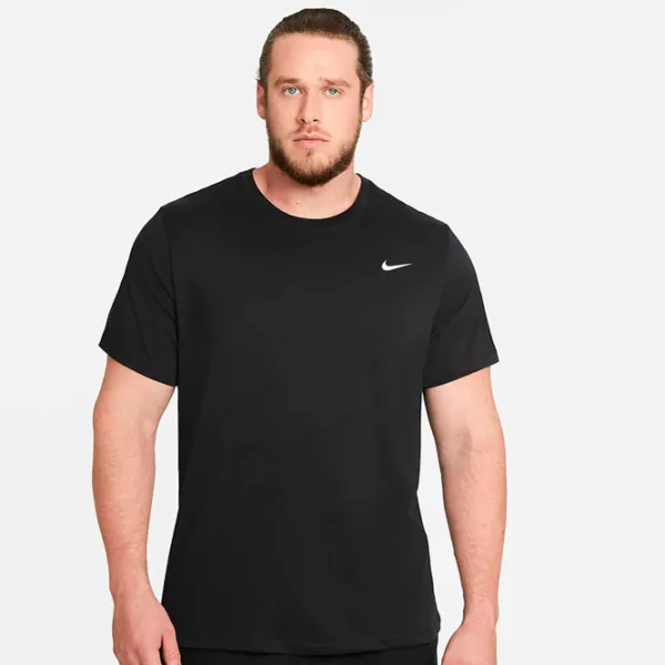 Футболка для мужчин Nike Trainingsshirt Dri-Fit Crew Solid 57-60 % хлопок, 40-43% полиэстер/ Черный photo 2