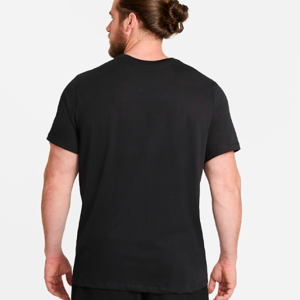 Футболка для мужчин Nike Trainingsshirt Dri-Fit Crew Solid 57-60 % хлопок, 40-43% полиэстер/ Черный photo 3