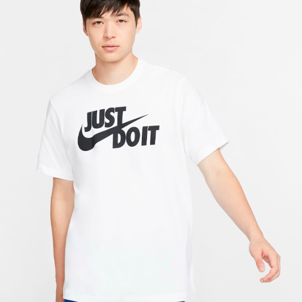 Tricou pentru bărbați Nike Shirt Sportswear "Just Da Lt" Swoosh Tee 50-100% bumbac, 0-50% poliester/ White photo 2