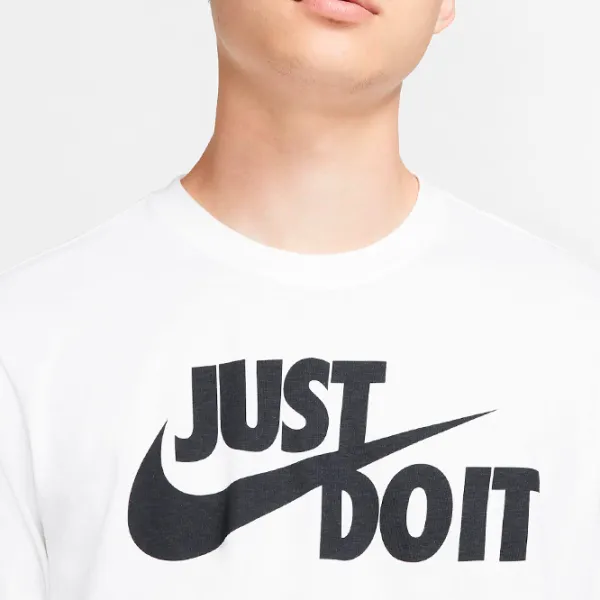 Tricou pentru bărbați Nike Shirt Sportswear "Just Da Lt" Swoosh Tee 50-100% bumbac, 0-50% poliester/ White photo 4