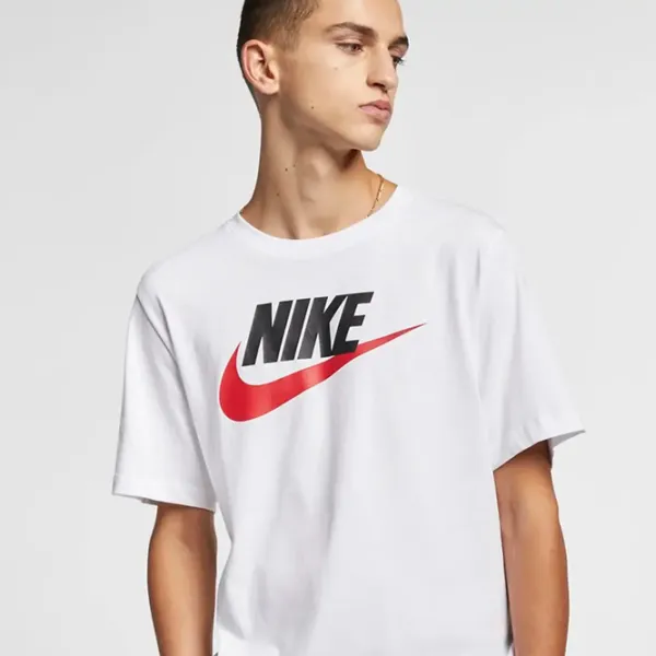 Tricou pentru bărbați Nike Shirt Sportswear "Just Do Lt" Tee Icon Futura 100% bumbac/ White photo 2