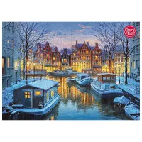 Puzzle Cherry Pazzi Амстердам Ночью 12+/ Количество деталей: 1000 photo 2