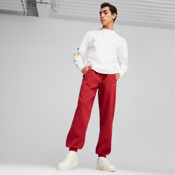 Pantaloni sportivi pentru bărbați Puma Mmq T7 Track Pants Club M/ Red photo 3